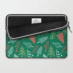 Christmas pine tree doodle pattern Laptop Sleeve Gallery Image 2