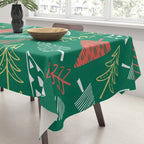 Christmas pine tree doodle pattern Tablecloth Gallery Image 3