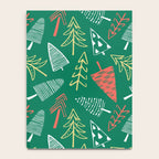 Christmas pine tree doodle pattern Notebook Gallery Image 4