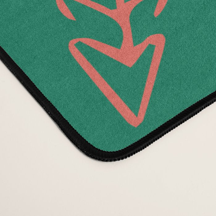 Christmas pine tree doodle pattern Desk Mat Gallery Image 4
