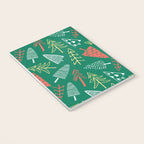 Christmas pine tree doodle pattern Notebook Gallery Image 3