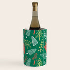 Christmas pine tree doodle pattern Wine Chiller Gallery Image 2