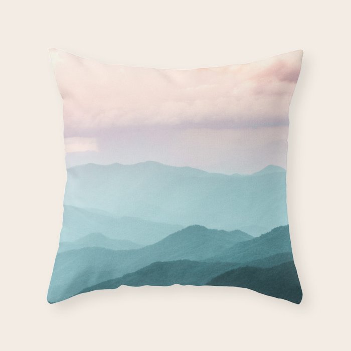 Smoky Mountain National Park Sunset Layers II - Nature Photography Throw Pillow Gallery Image 6