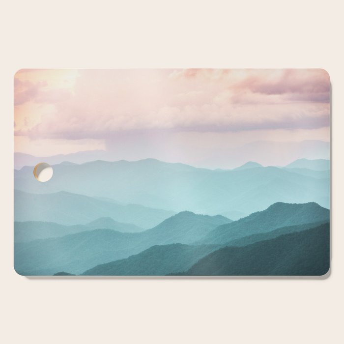 Smoky Mountain National Park Sunset Layers II - Nature Photography Cutting Board Gallery Image 1