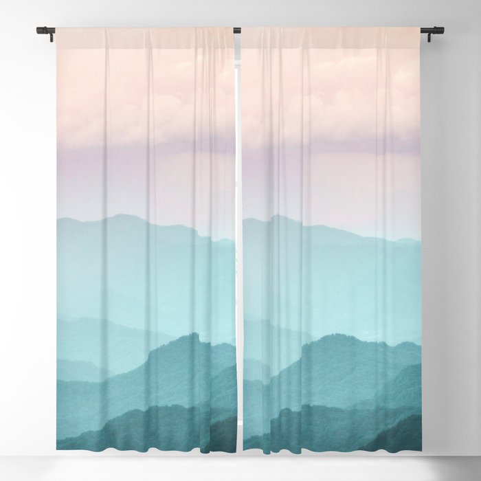 Smoky Mountain National Park Sunset Layers II - Nature Photography Window Curtain Gallery Image 1