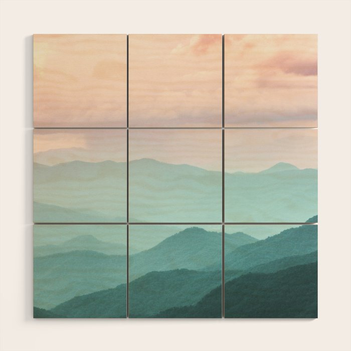 Smoky Mountain National Park Sunset Layers II - Nature Photography Wood Wall Art