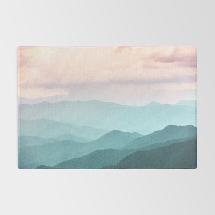 Smoky Mountain National Park Sunset Layers II - Nature Photography Rug Gallery Image 2
