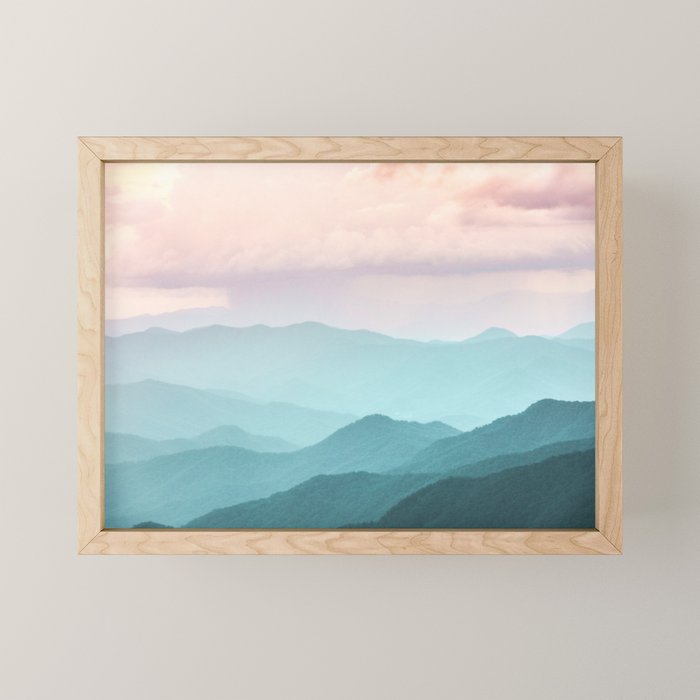 Smoky Mountain National Park Sunset Layers II - Nature Photography Mini Art Print Gallery Image 1