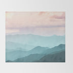Smoky Mountain National Park Sunset Layers II - Nature Photography Throw Blanket Gallery Image 2