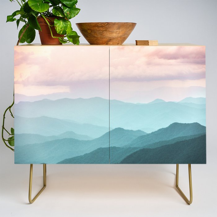 Smoky Mountain National Park Sunset Layers II - Nature Photography Credenza Gallery Image 1