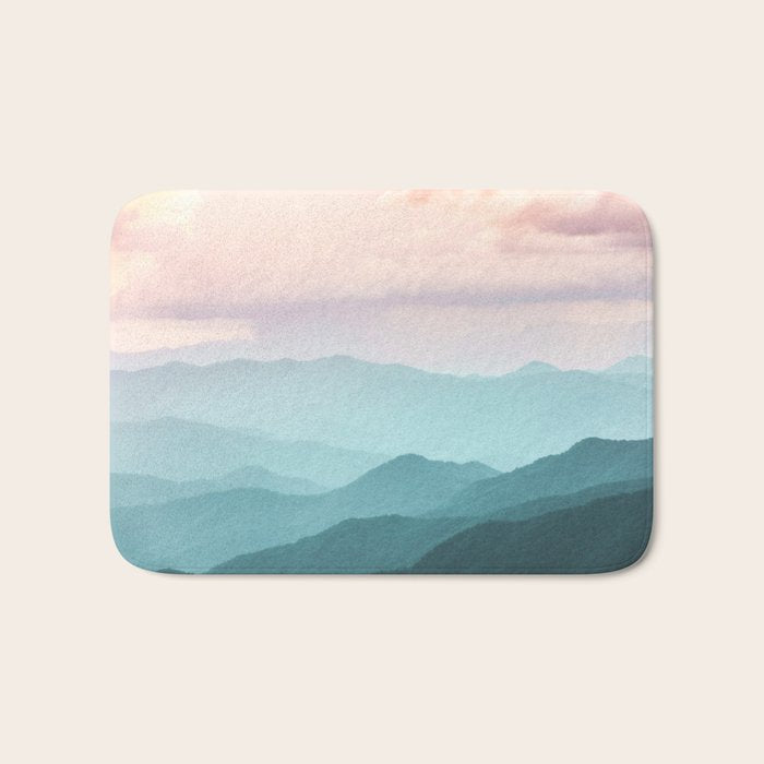Smoky Mountain National Park Sunset Layers II - Nature Photography Bath Mat Gallery Image 1
