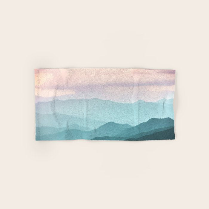 Smoky Mountain National Park Sunset Layers II - Nature Photography Bath Towel Gallery Image 1