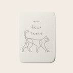 Un Deux Trois Cat / Minimalist Line Drawing Bath Mat Gallery Image 1