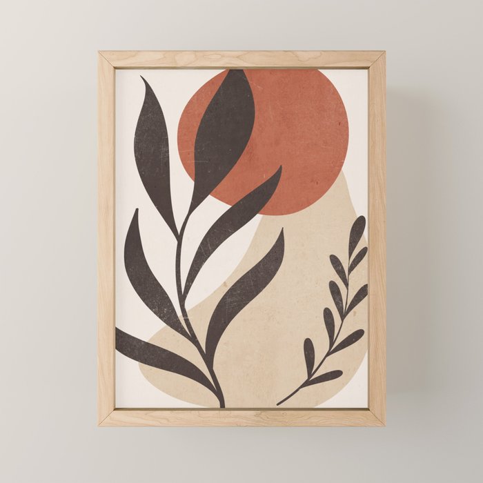 Minimal Abstract Art Plant 8 Mini Art Print Gallery Image 1