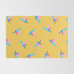 Hummingbirds on Yellow Pattern Rug Gallery Image 2