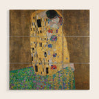 Gustav Klimt: "The Kiss" (1907-1908) Wood Wall Art Gallery Image 1