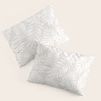 Tropical Palm Leaves - Palm Leaf Pattern - Sandy Beige Pillow Sham Gallery Image 3