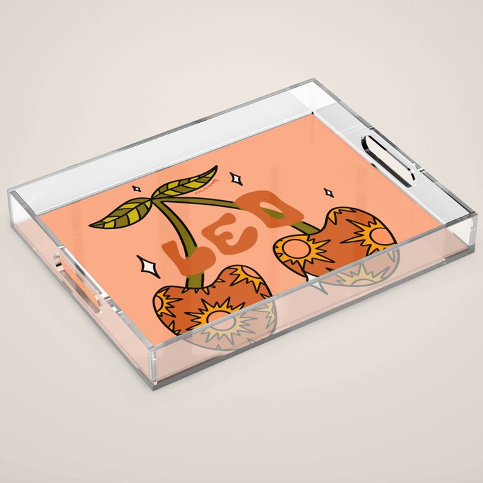 Leo Cherries Acrylic Tray Gallery Image 1