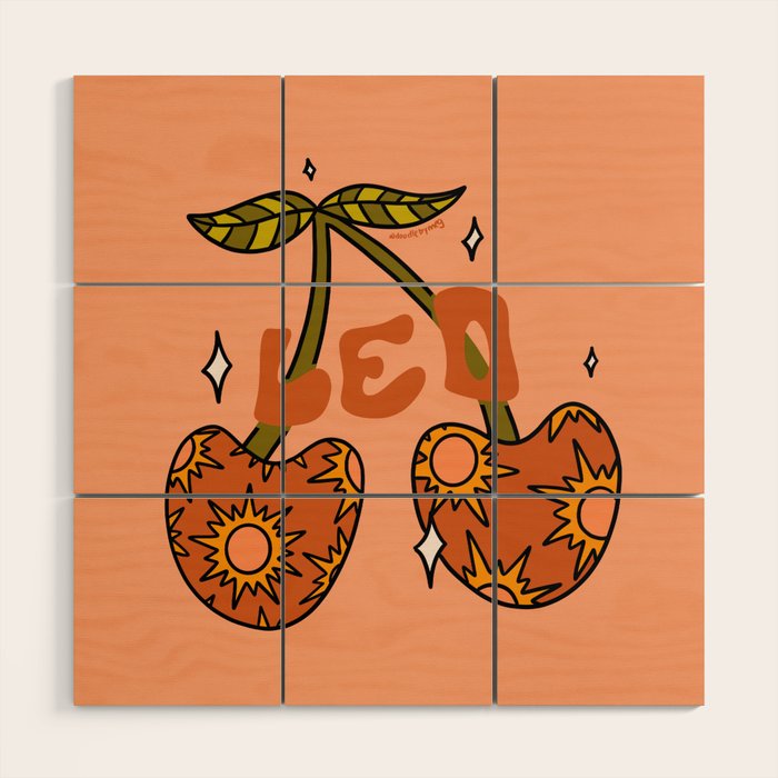 Leo Cherries Wood Wall Art Gallery Image 1