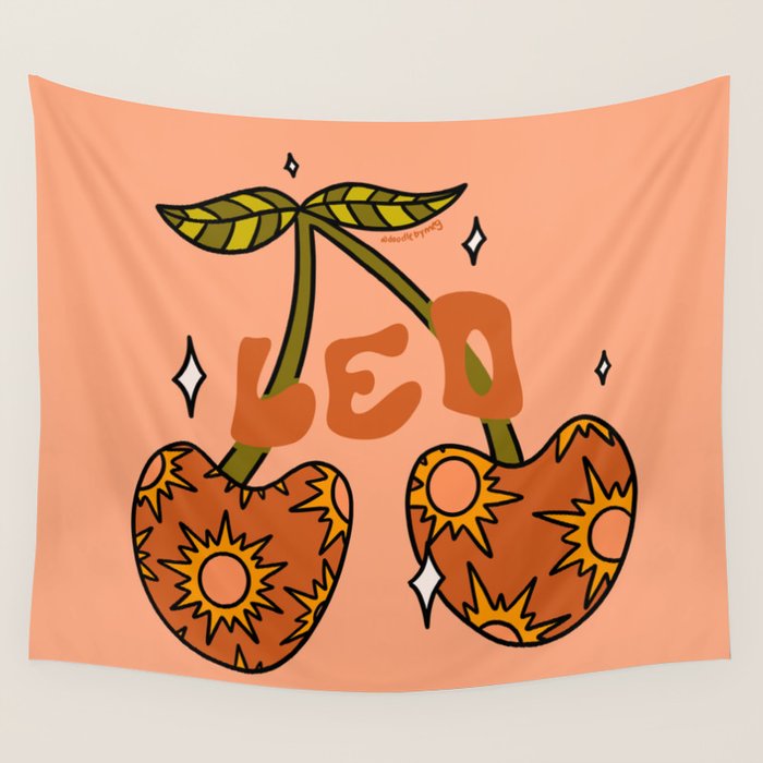 Leo Cherries Wall Tapestry Gallery Image 1