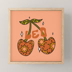 Leo Cherries Mini Art Print Gallery Image 1