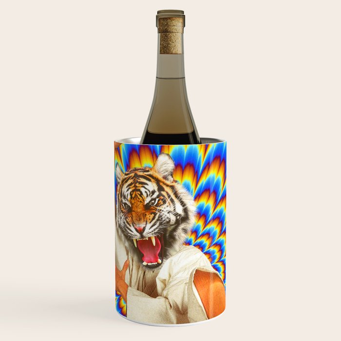 Fighting Tiger - Optical illusion  Wine Chiller Gallery Image 1