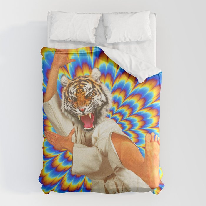 Fighting Tiger - Optical illusion  Duvet Cover Gallery Image 6