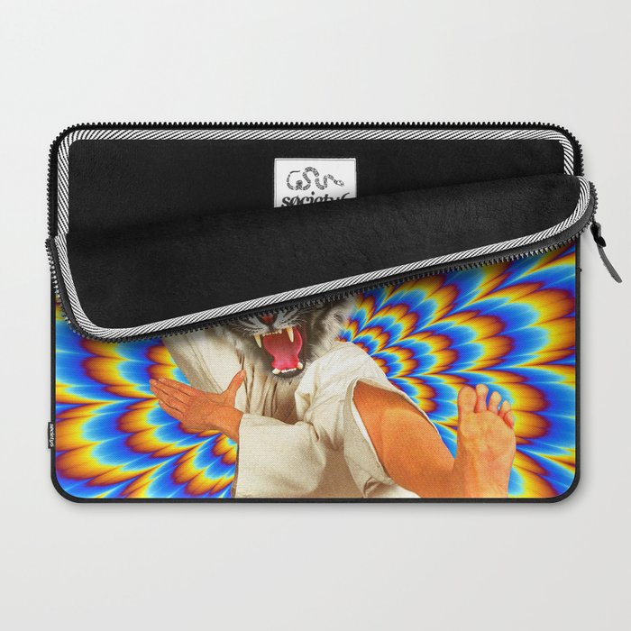 Fighting Tiger - Optical illusion  Laptop Sleeve Gallery Image 2