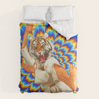 Fighting Tiger - Optical illusion  Comforter Gallery Image 6