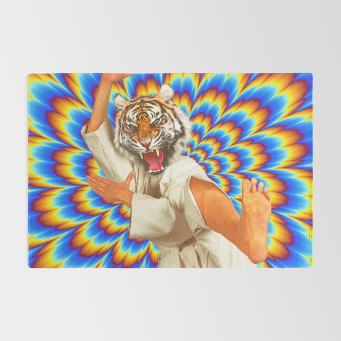 Fighting Tiger - Optical illusion  Rug Gallery Image 2
