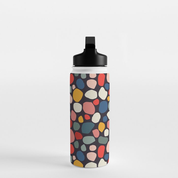 Pebbles abstract pattern Water Bottle Gallery Image 3