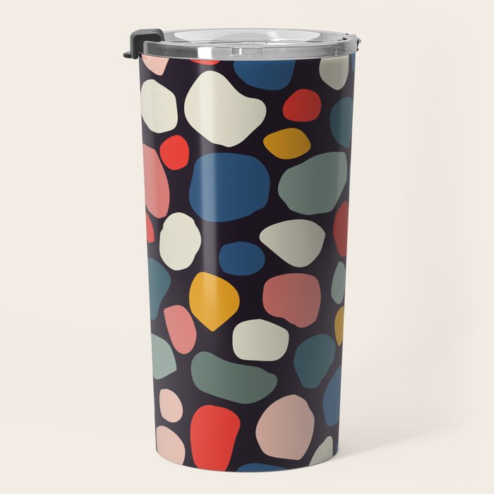 Pebbles abstract pattern Travel Mug Gallery Image 3