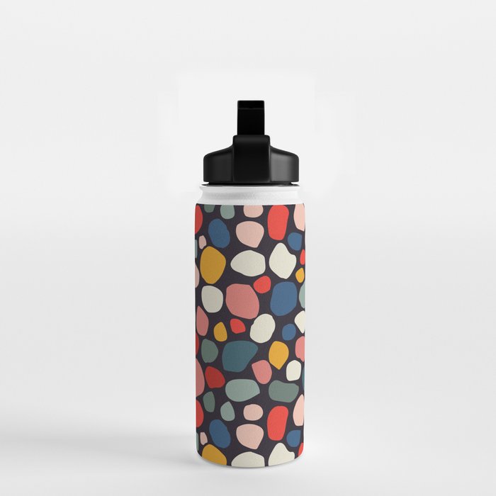 Pebbles abstract pattern Water Bottle Gallery Image 2