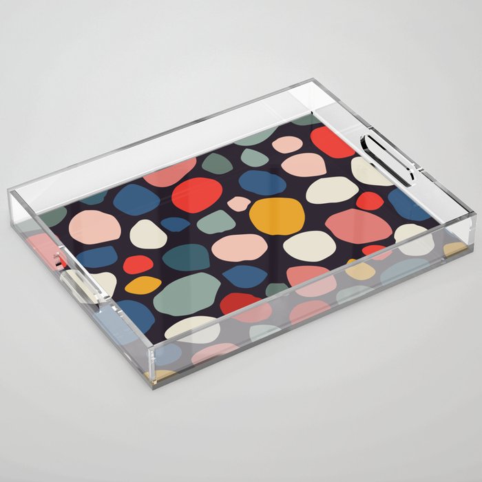 Pebbles abstract pattern Acrylic Tray Gallery Image 1