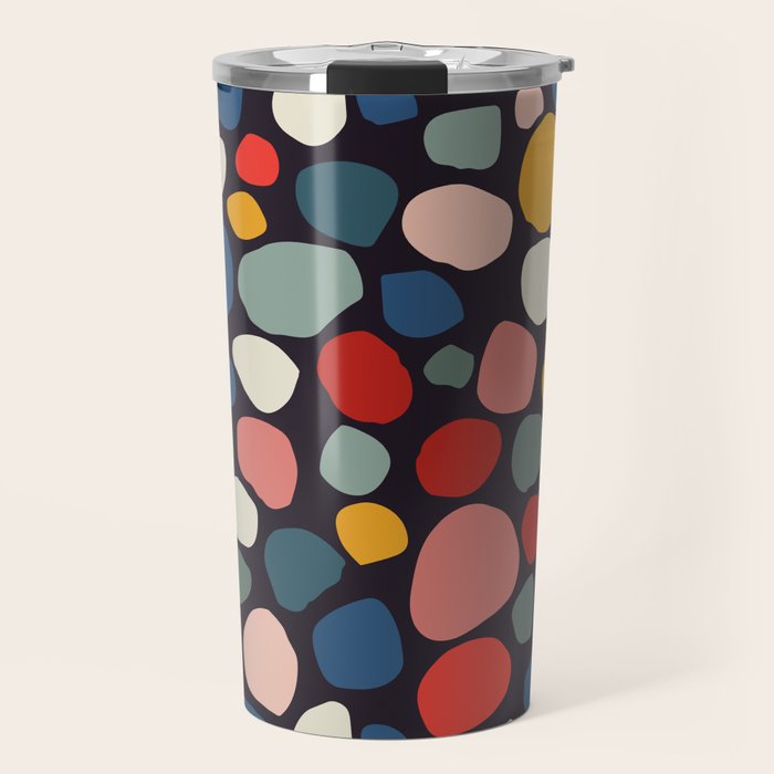 Pebbles abstract pattern Travel Mug Gallery Image 1