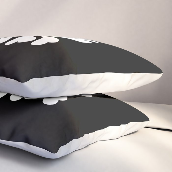 Love Palm Branch In Black  Pillow Sham Gallery Image 3