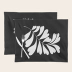 Love Palm Branch In Black  Placemat Gallery Image 1