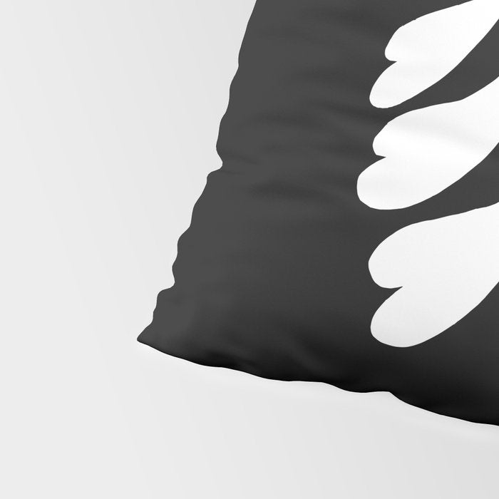 Love Palm Branch In Black  Pillow Sham Gallery Image 4