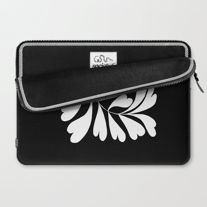 Love Palm Branch In Black  Laptop Sleeve Gallery Image 2