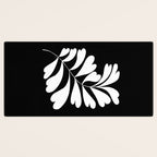 Love Palm Branch In Black  Desk Mat Gallery Image 3