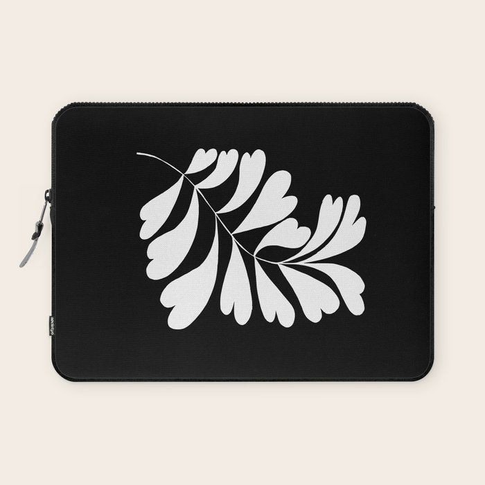 Love Palm Branch In Black  Laptop Sleeve Gallery Image 1
