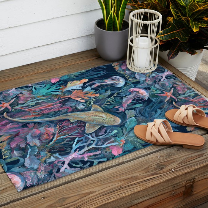 Marine Life Outdoor Rug Gallery Image 2