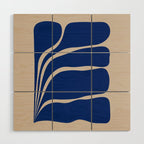 Five Leaf Plant - 1/3 Wood Wall Art Gallery Image 1