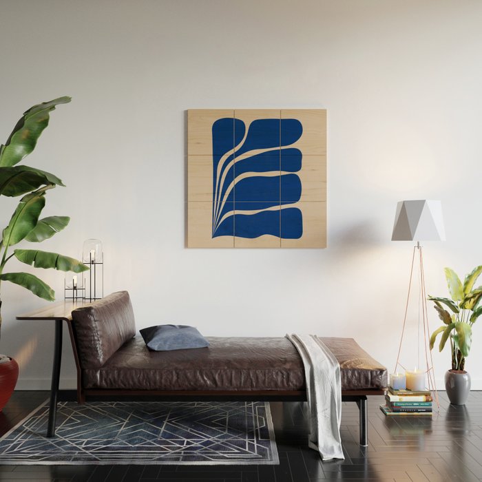 Five Leaf Plant - 1/3 Wood Wall Art Gallery Image 2