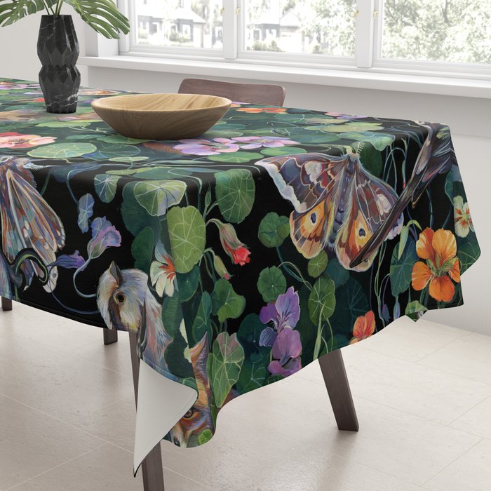 Nasturtium Fox Garden Tablecloth Gallery Image 3