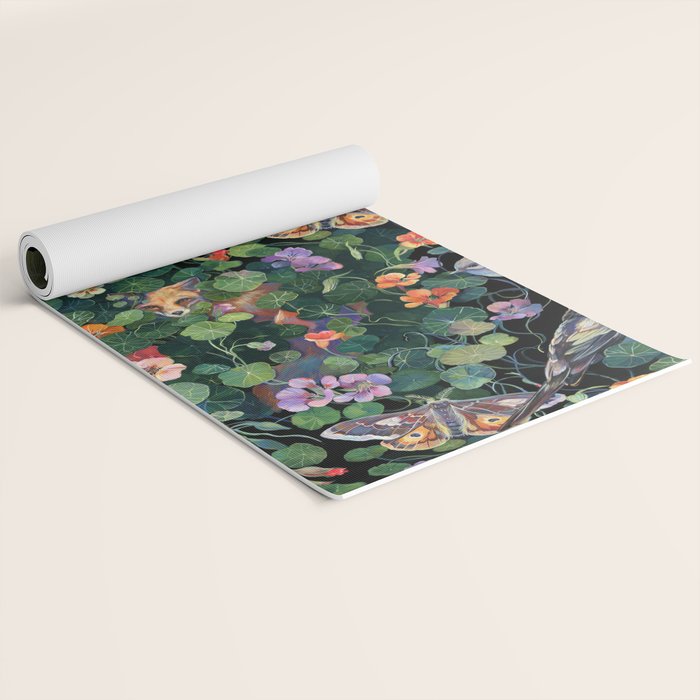 Nasturtium Fox Garden Yoga Mat Gallery Image 2