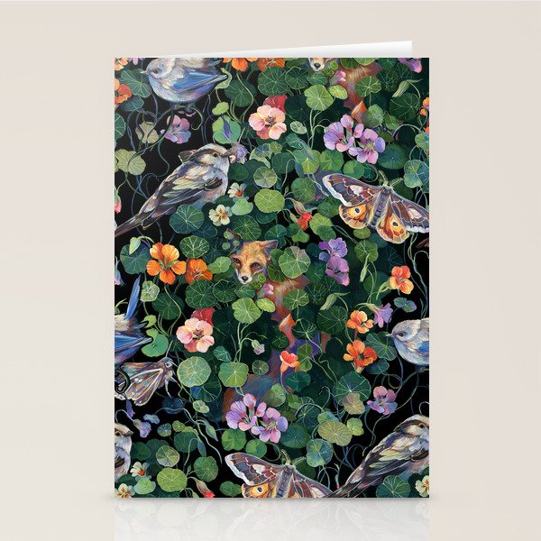 Nasturtium Fox Garden Stationery Card Gallery Image 1