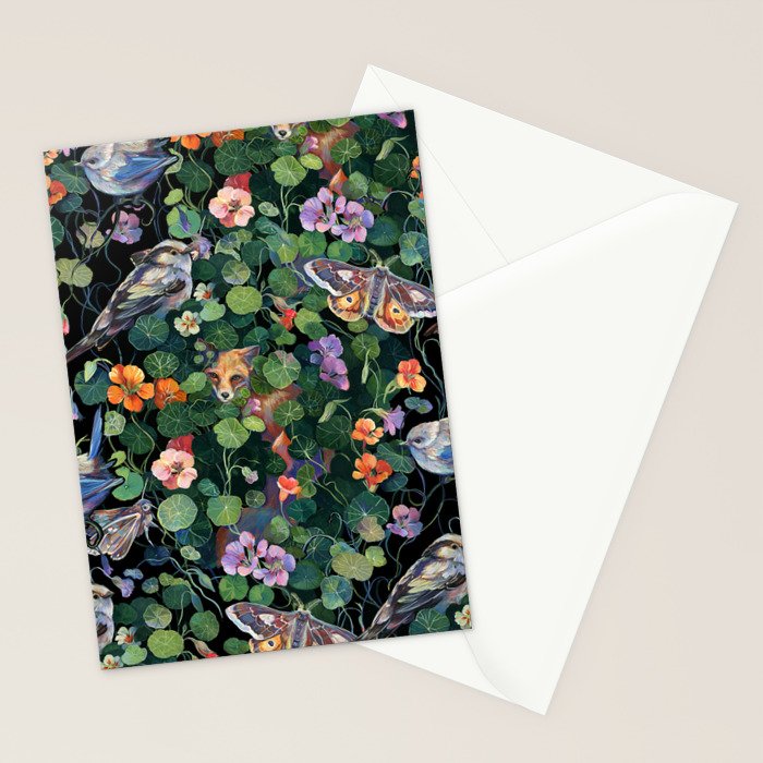 Nasturtium Fox Garden Stationery Card Gallery Image 2