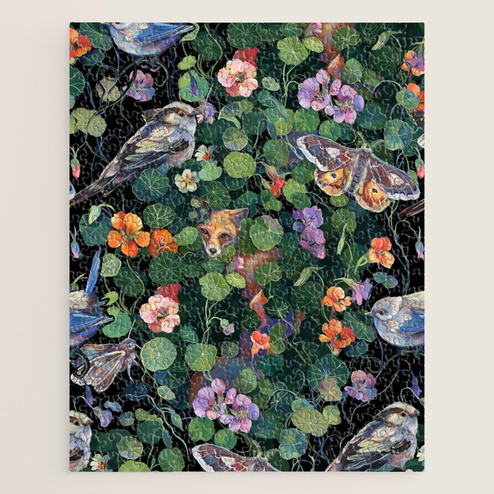 Nasturtium Fox Garden Jigsaw Puzzle Gallery Image 1
