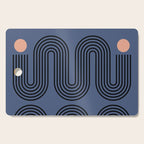 Abstraction_NEW_SUN_BLUE_LINE_POP_ART_Minimalism_0222A Cutting Board Gallery Image 1
